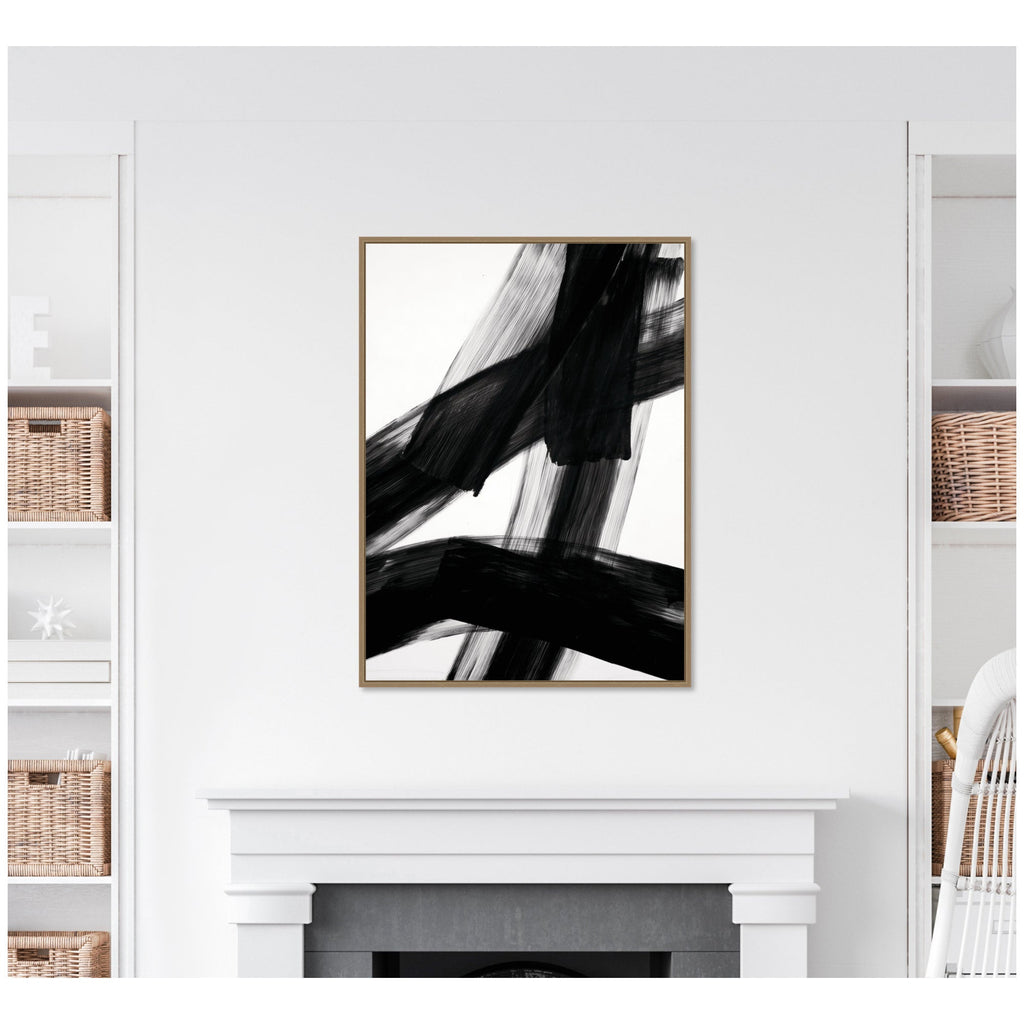 Black Mark No. 3 by Amy Lighthall Framed Canvas Wall Art Print