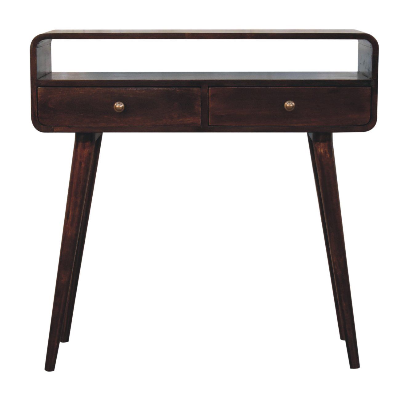 Curved Mango Wood Console Table