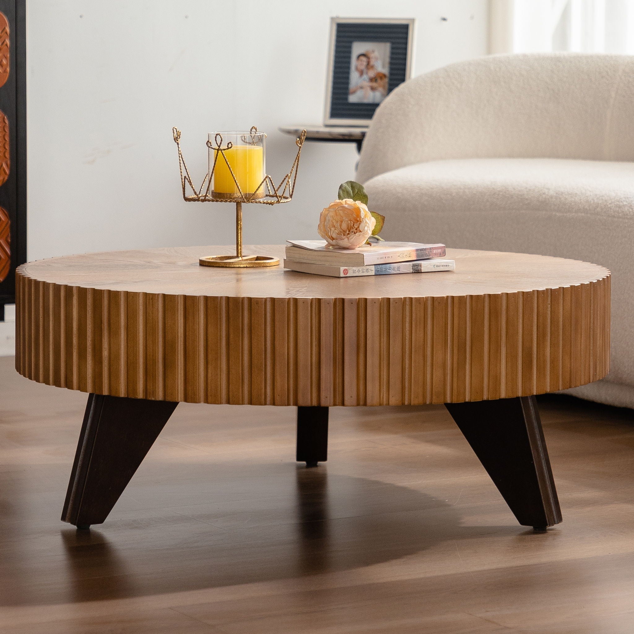 Round Wood Coffee Table