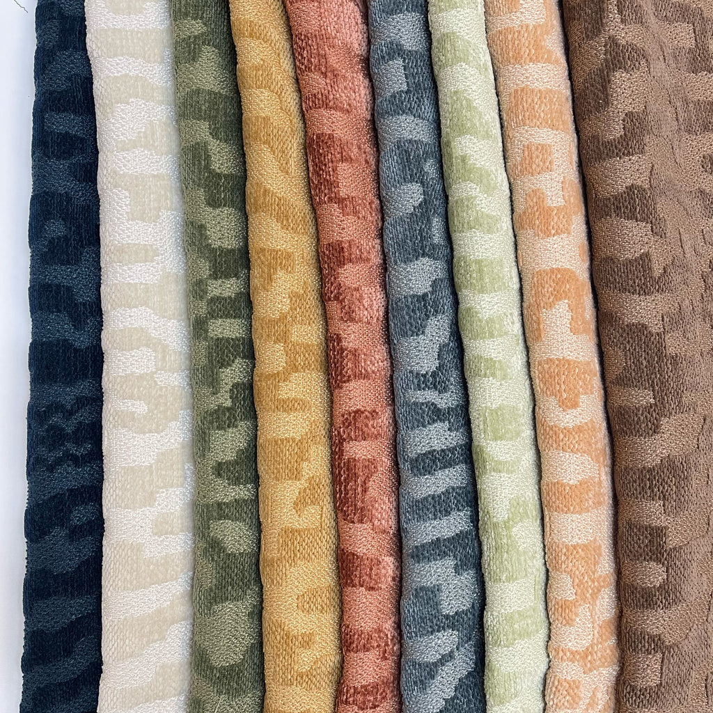BIKO - KUBA DESIGN CHENILLE UPHOLSTERY FABRIC BY THE YARD