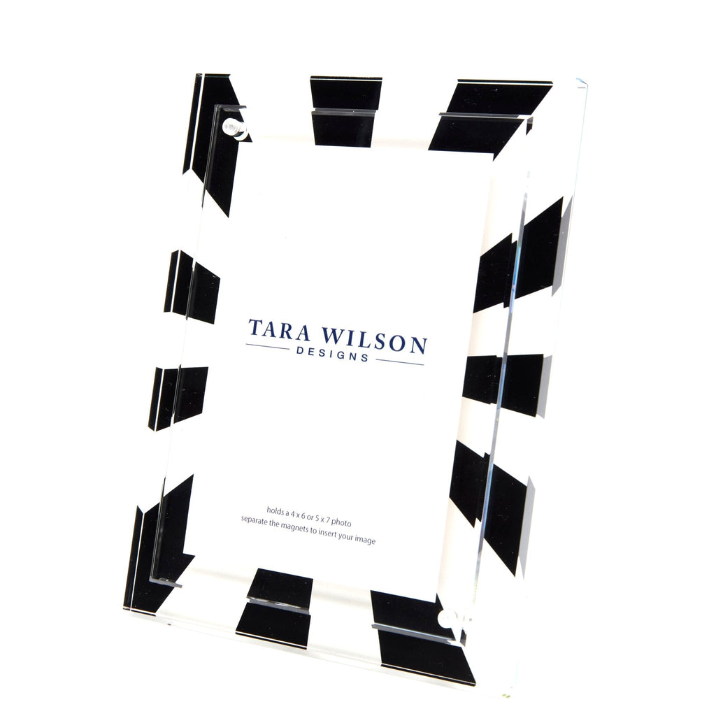 Black & White Acrylic Sunburst Frame