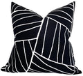 Jordan Woven Pillow Cover in Black, Thibaut Pillows