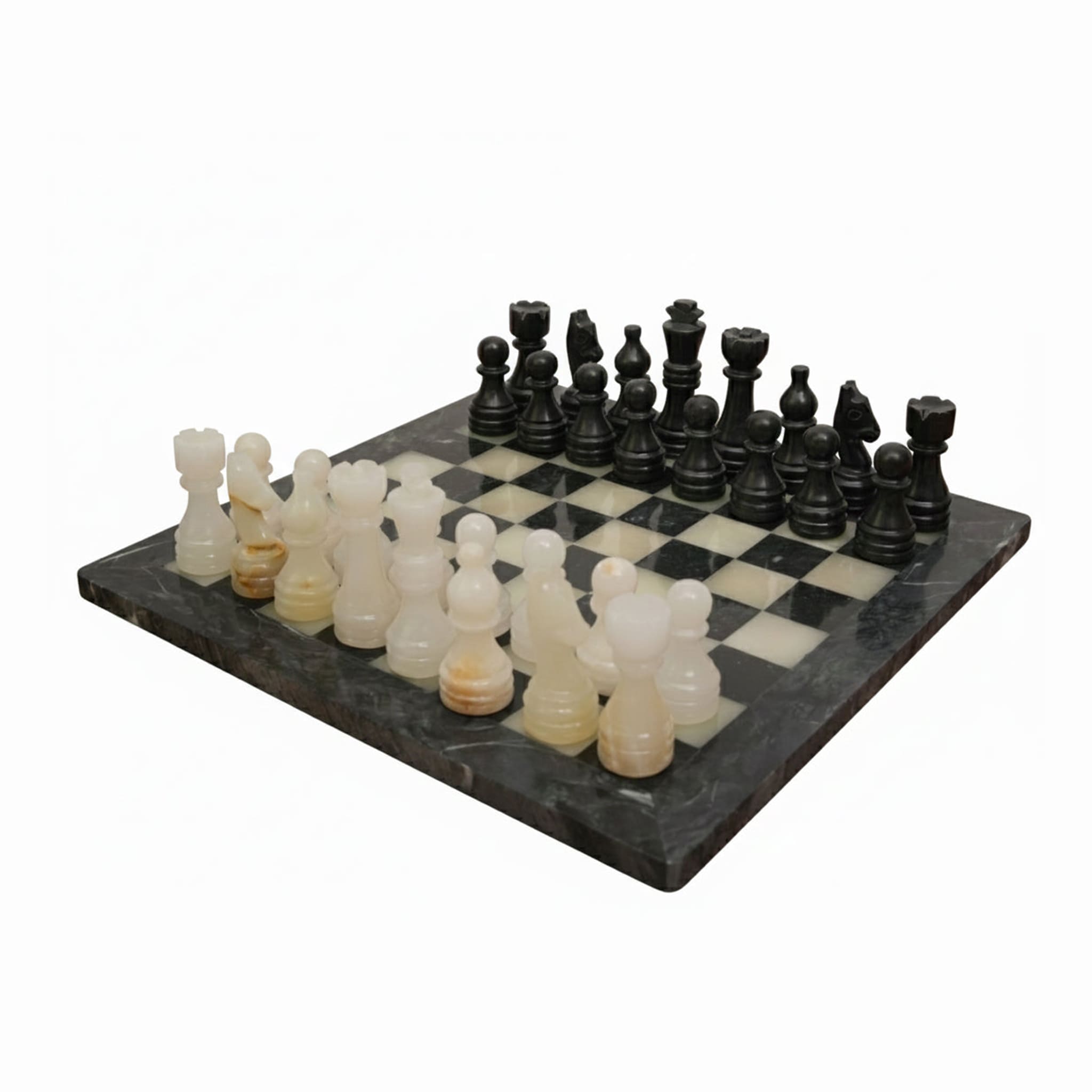 Premium Marble Chess and Checkers Bundle