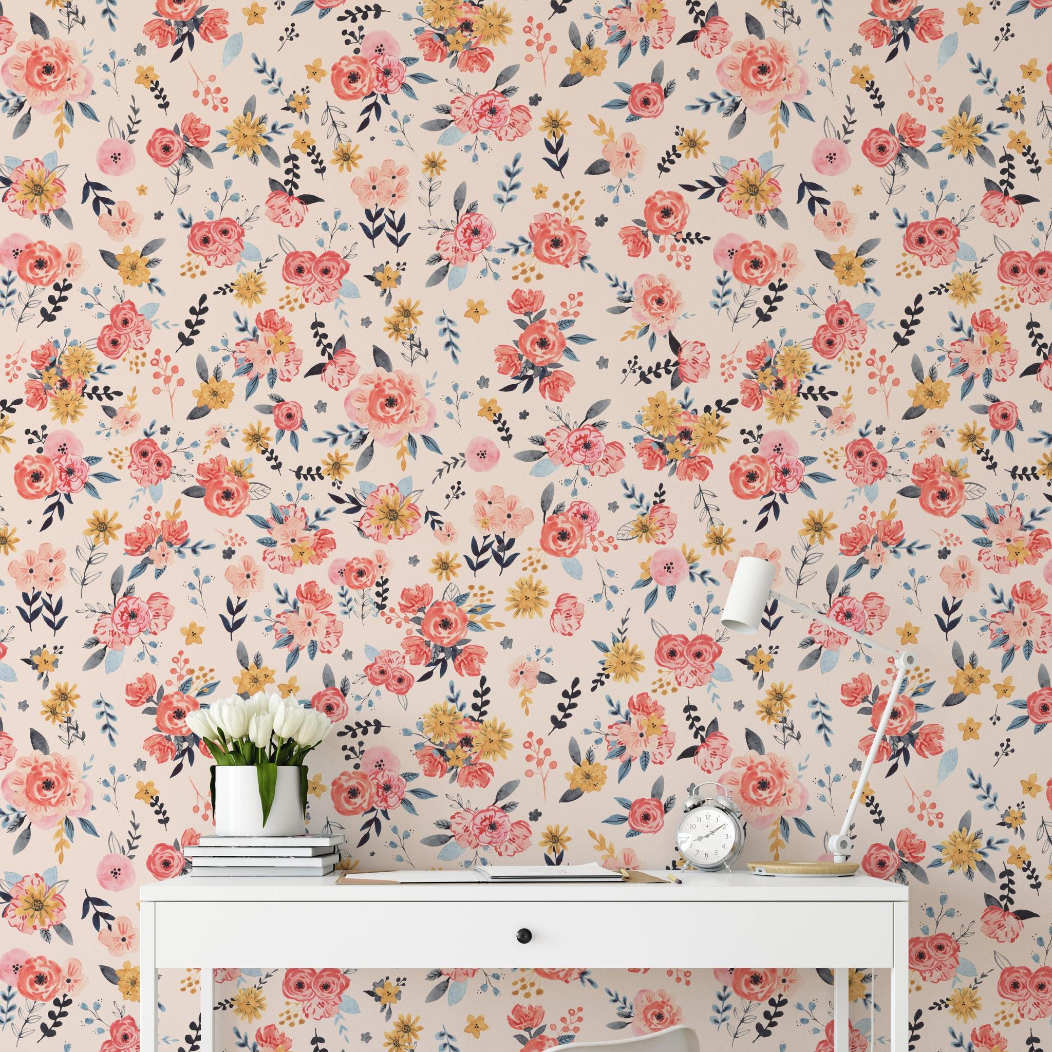 In Bloom (Blush) Wallpaper
