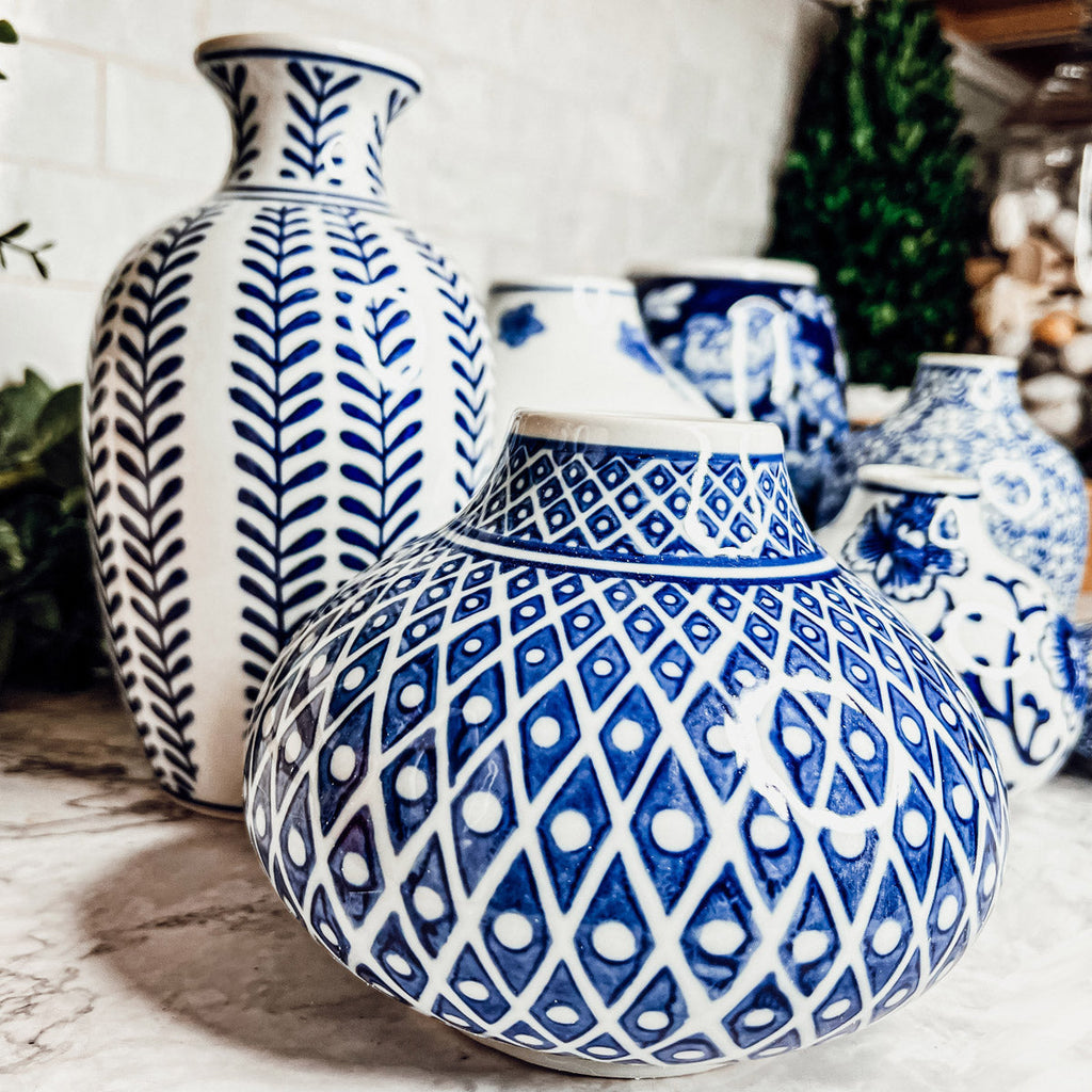 Blue Porcelain Planter Collection