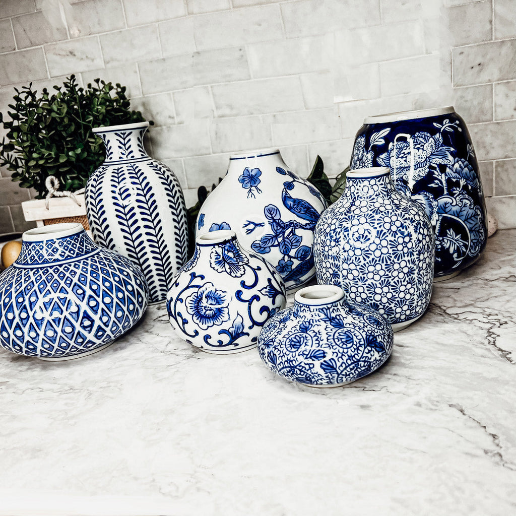 Blue Porcelain Planter Collection