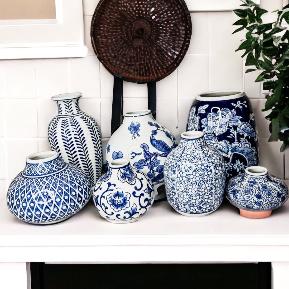Blue Porcelain Planter Collection
