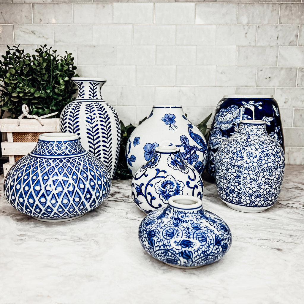 Blue Porcelain Planter Collection
