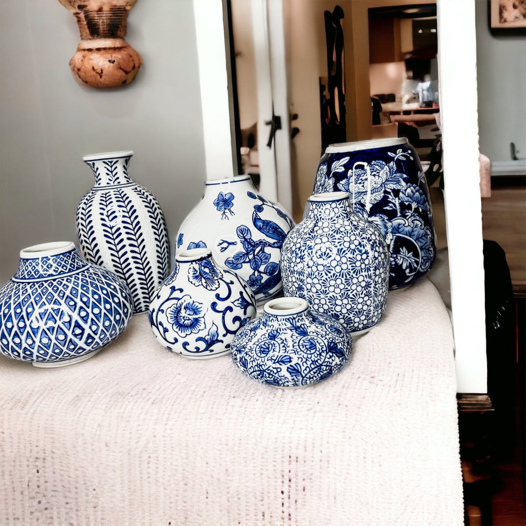 Blue Porcelain Planter Collection