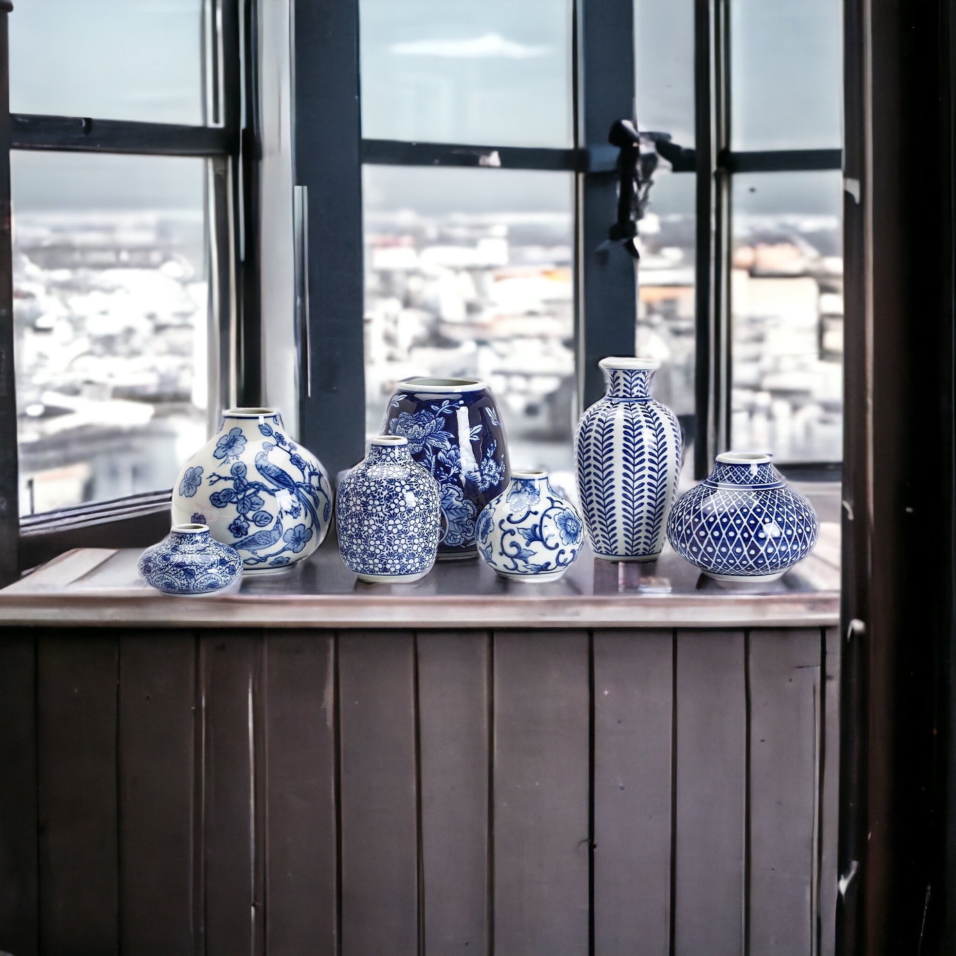 Blue Porcelain Planter Collection