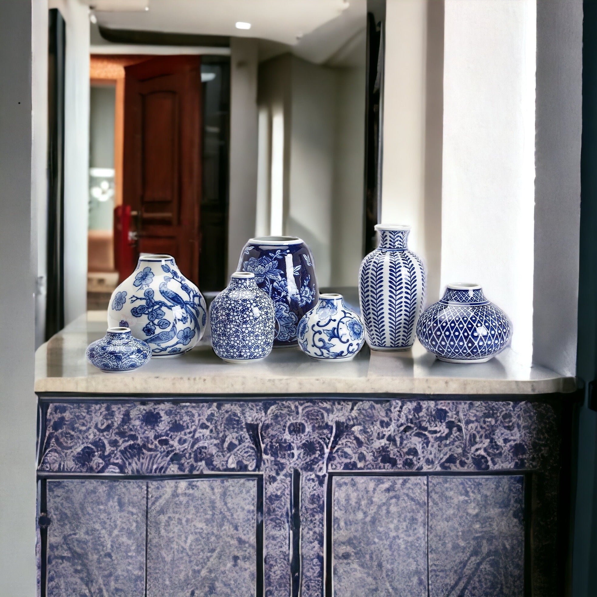 Blue Porcelain Planter Collection
