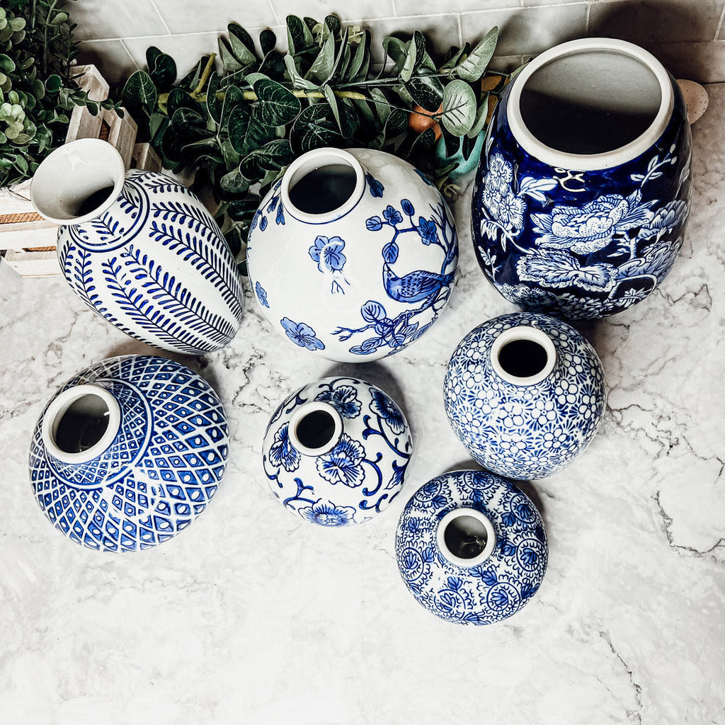 Blue Porcelain Planter Collection
