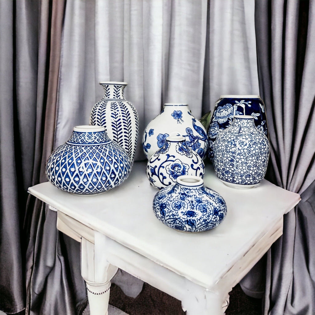 Blue Porcelain Planter Collection