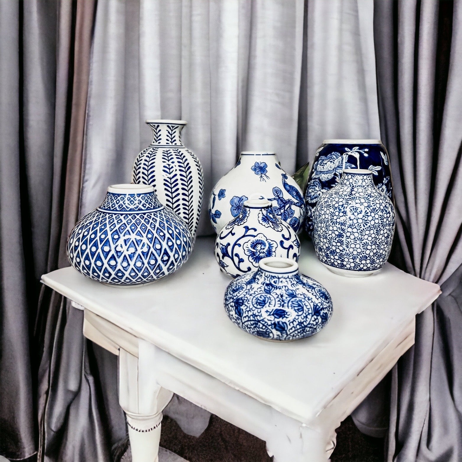 Blue Porcelain Planter Collection