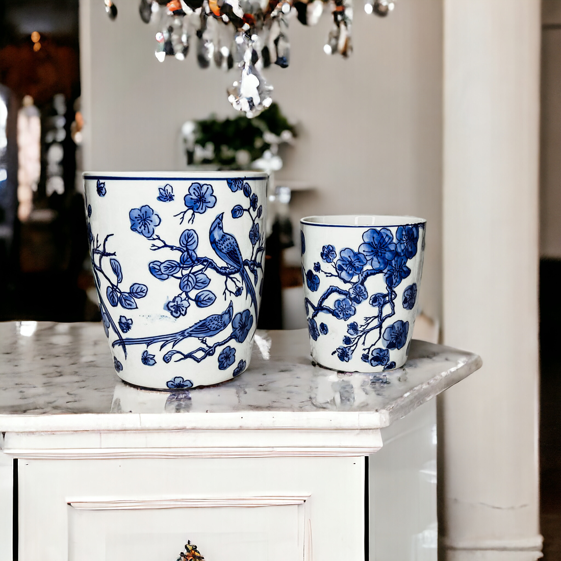 Blue & White Chinoiserie Planter