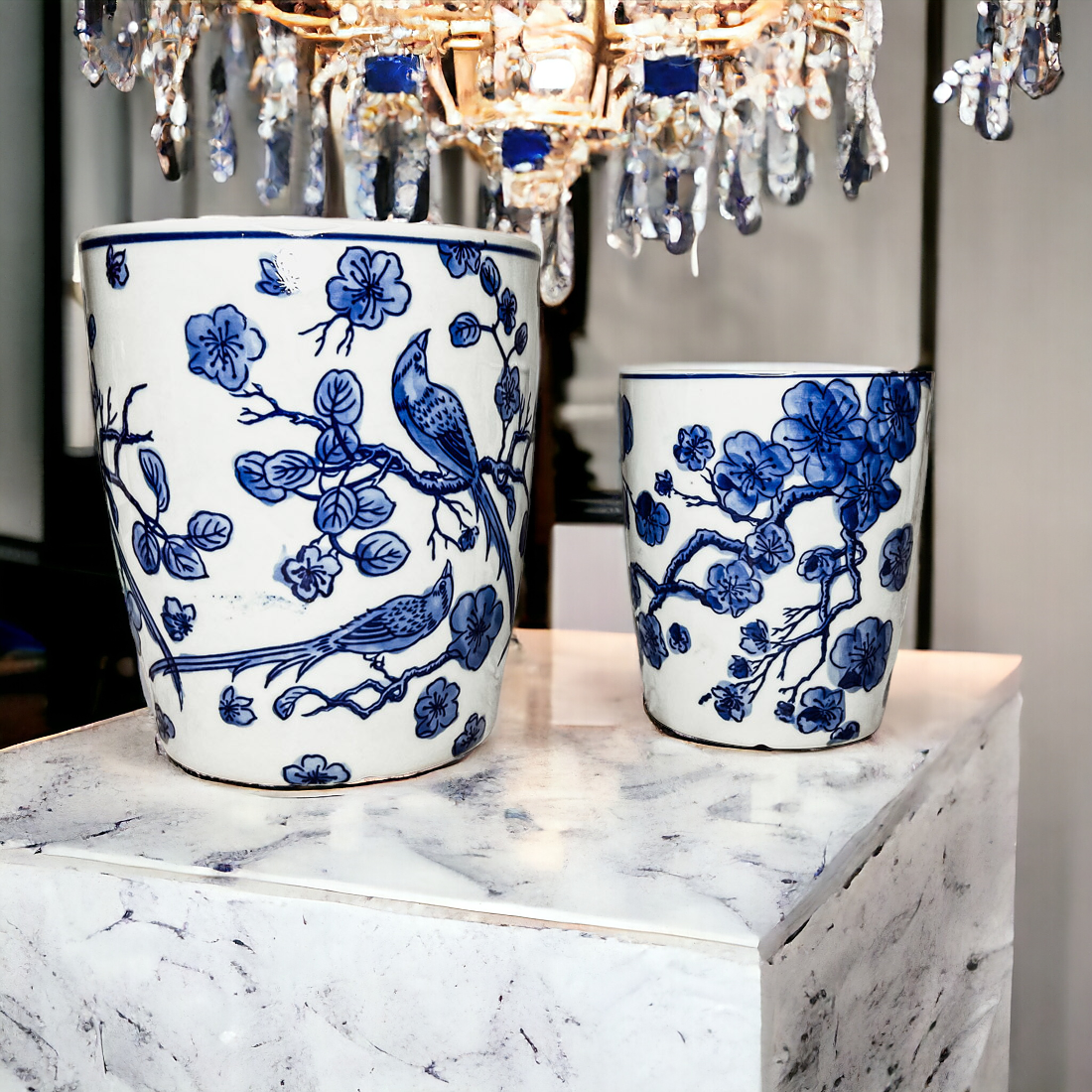 Blue & White Chinoiserie Planter