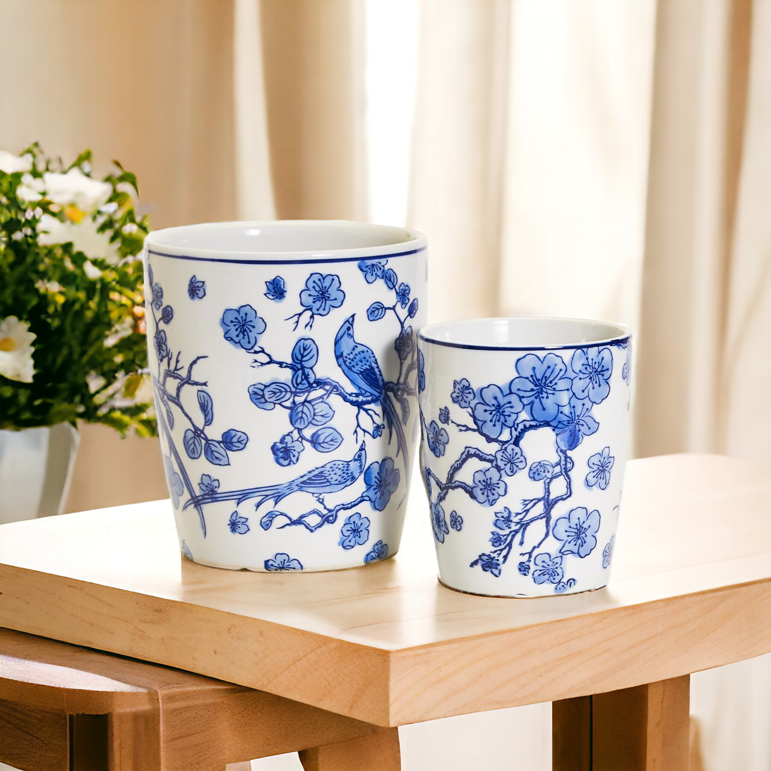 Blue & White Chinoiserie Planter