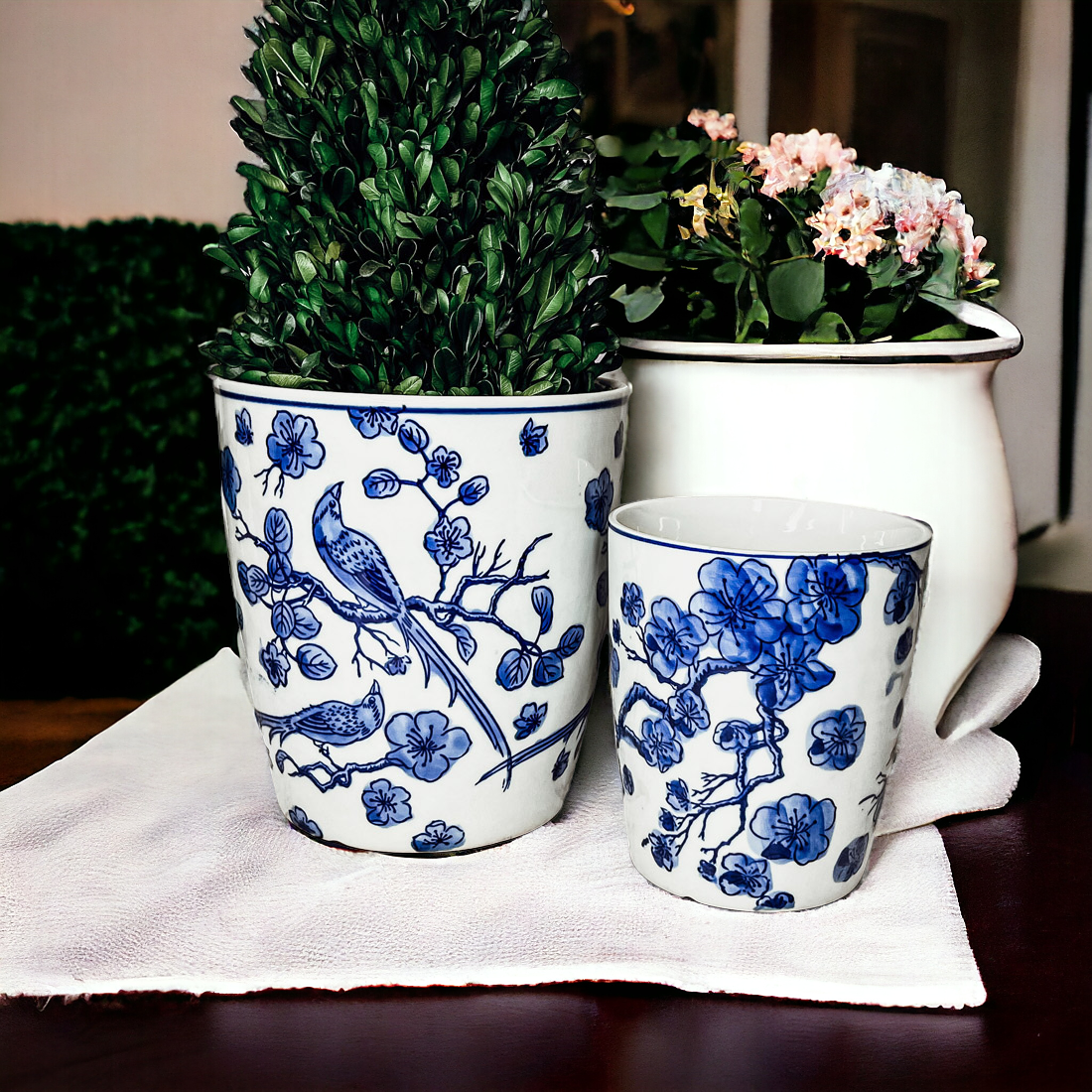 Blue & White Chinoiserie Planter