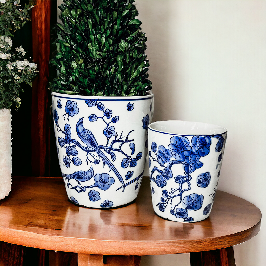Blue & White Chinoiserie Planter
