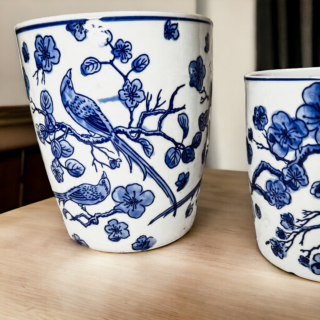Blue & White Chinoiserie Planter
