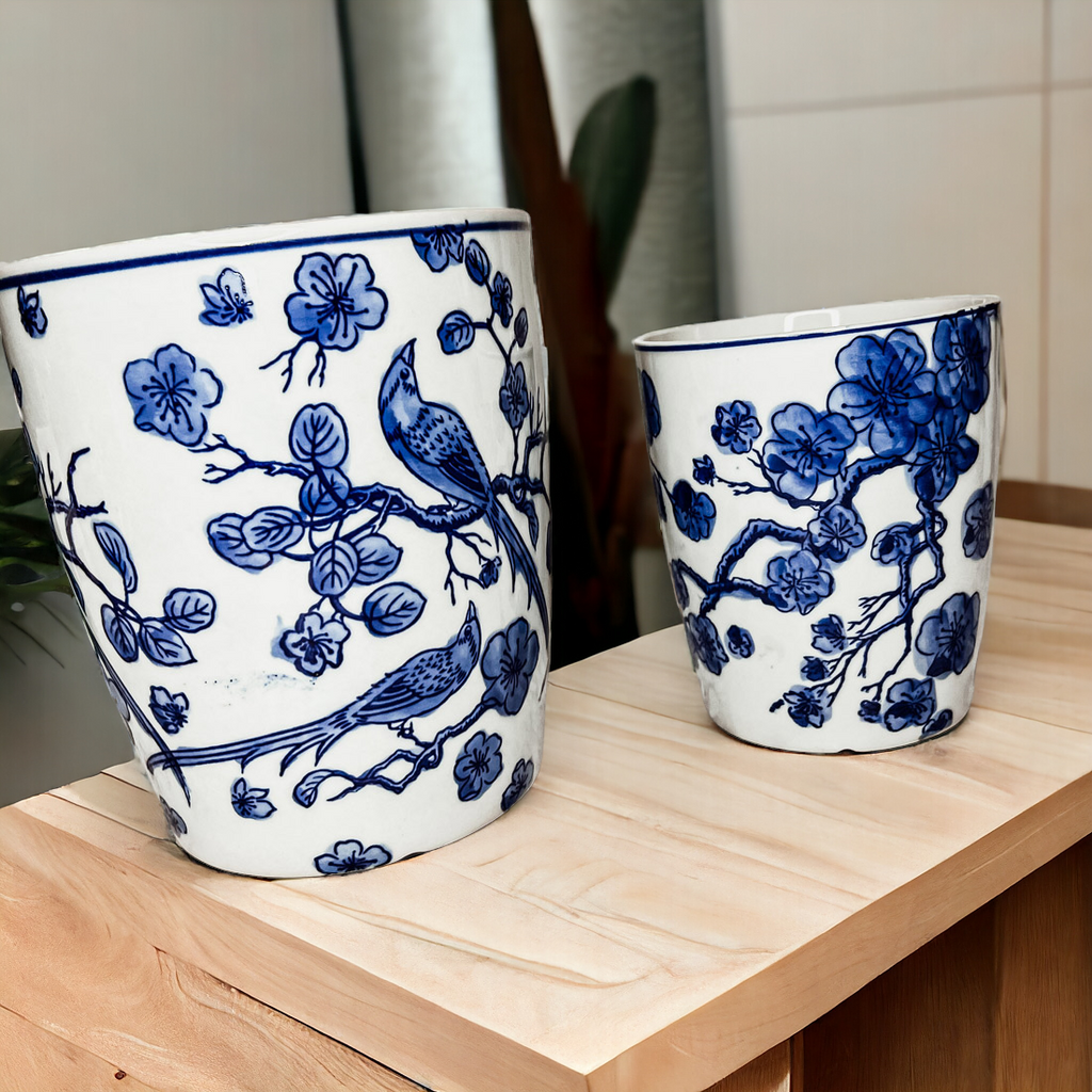 Blue & White Chinoiserie Planter