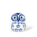 Blue & White Porcelain Owl Accent