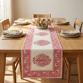 Blush Pink & Ivory 13 Pieces Jaipur Hand Block Printed Table Linen Set