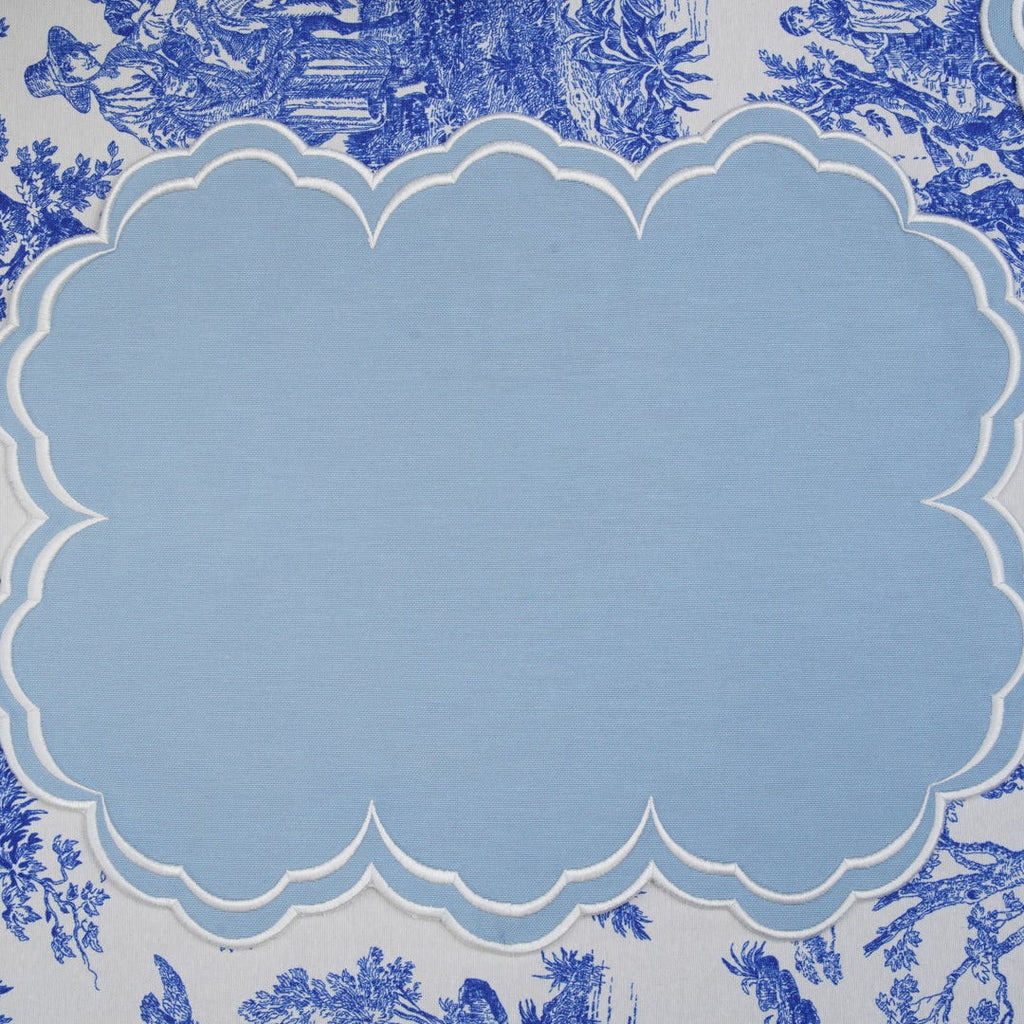 AQUELLE BABY BLUE RECTANGLE FABRIC PLACEMAT (Set Of 4)