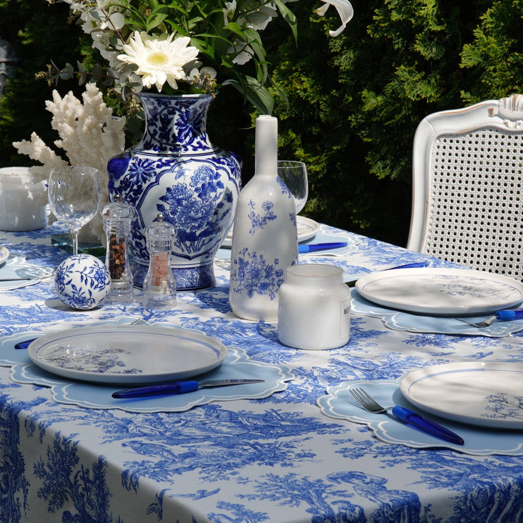 AQUELLE BABY BLUE RECTANGLE FABRIC PLACEMAT (Set Of 4)