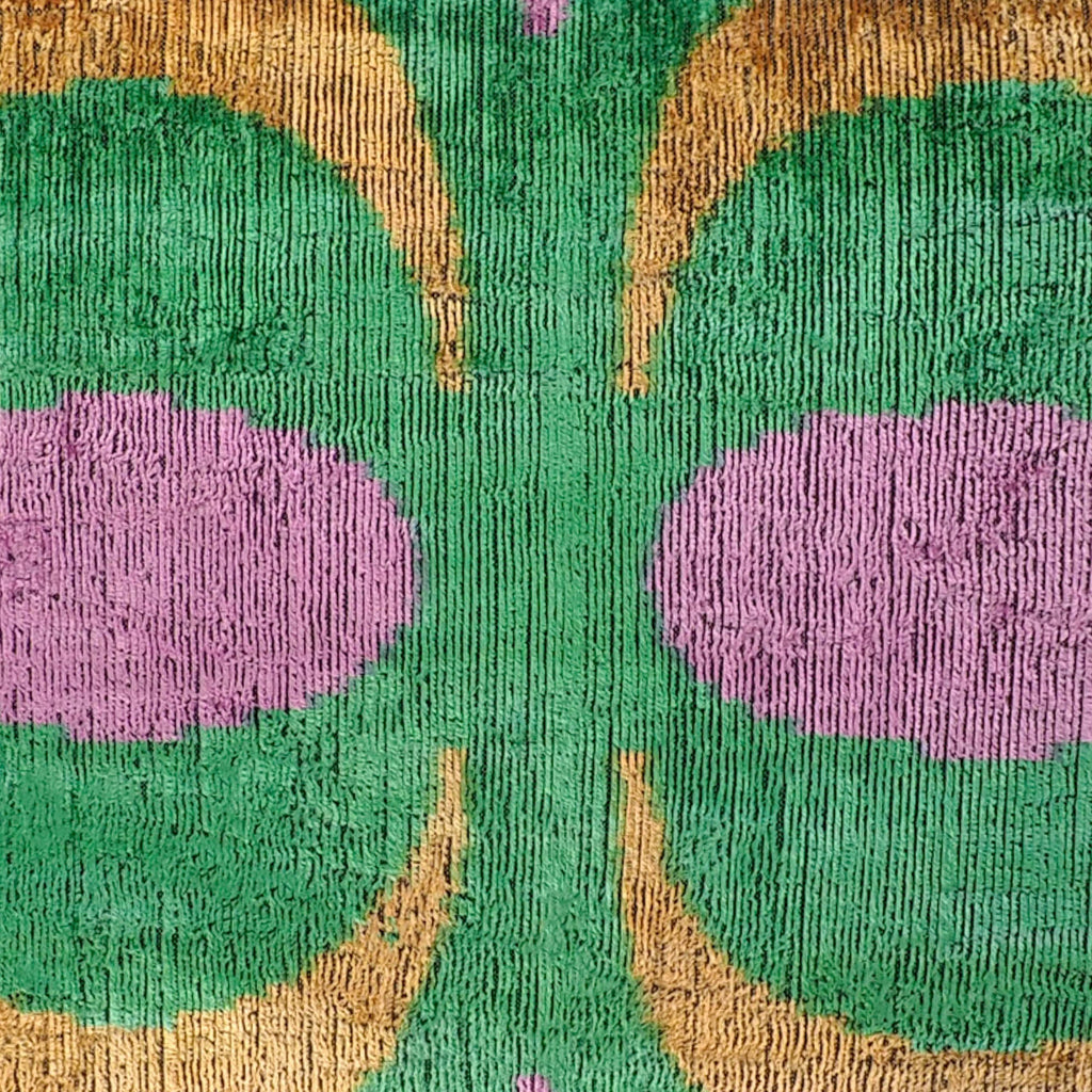 Bongo Silk Velvet Ikat Throw Pillow, 16 x 24