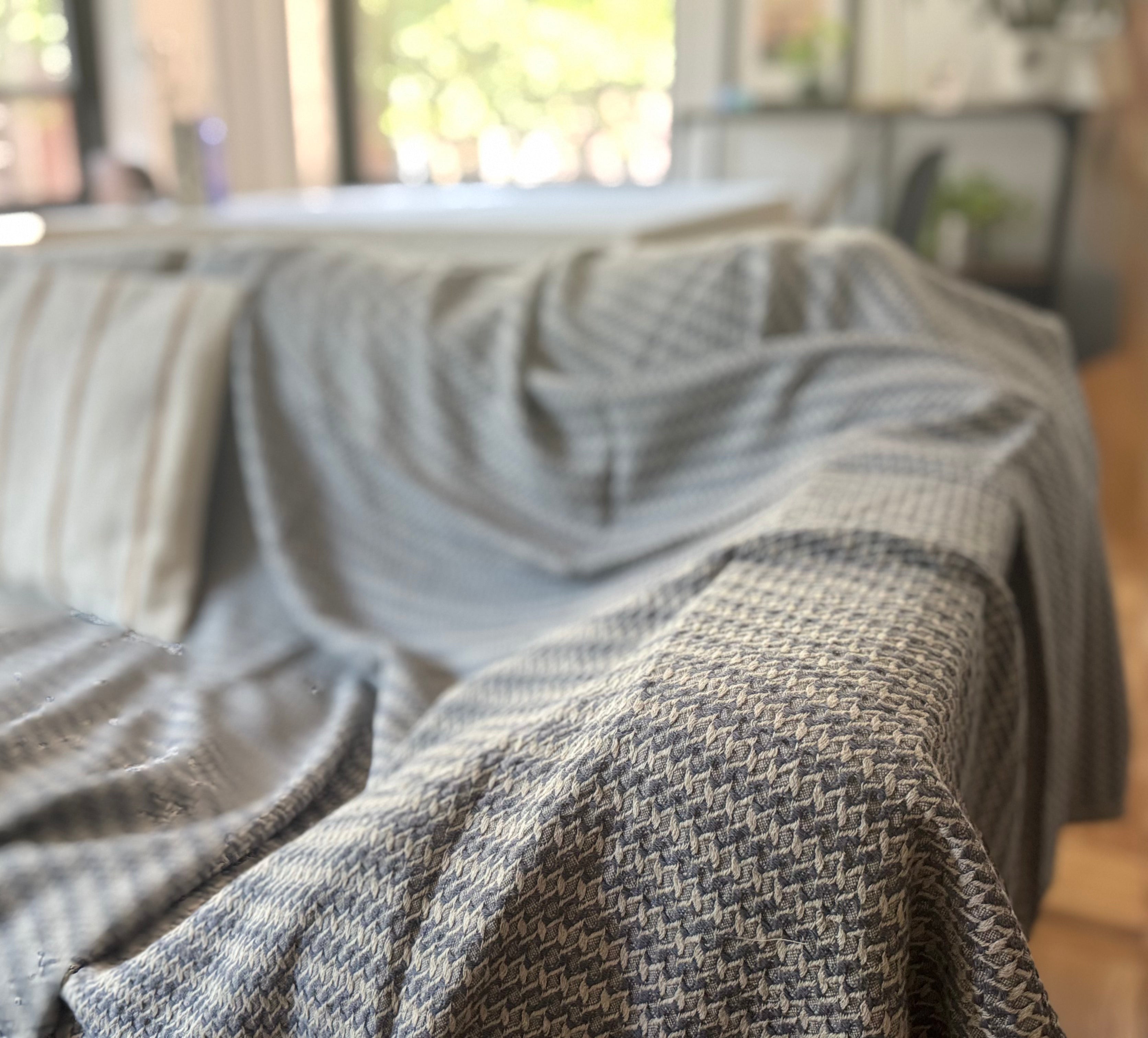 Bosphore Linen-Cotton Throw Blanket