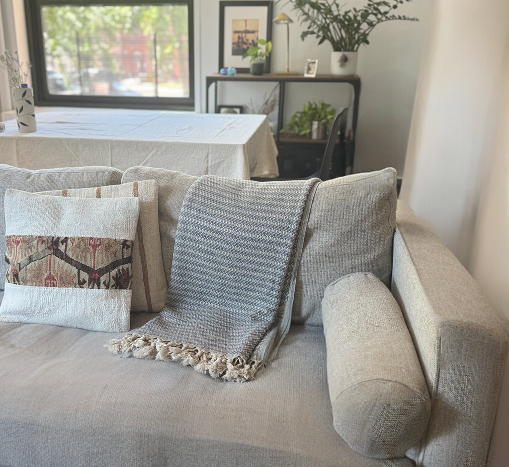 Bosphore Linen-Cotton Throw Blanket