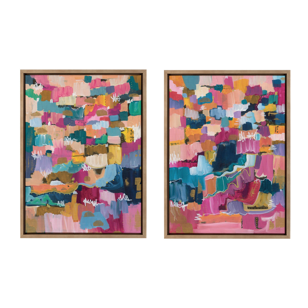 Sylvie Applause Framed Canvas Set by Leah Nadeau