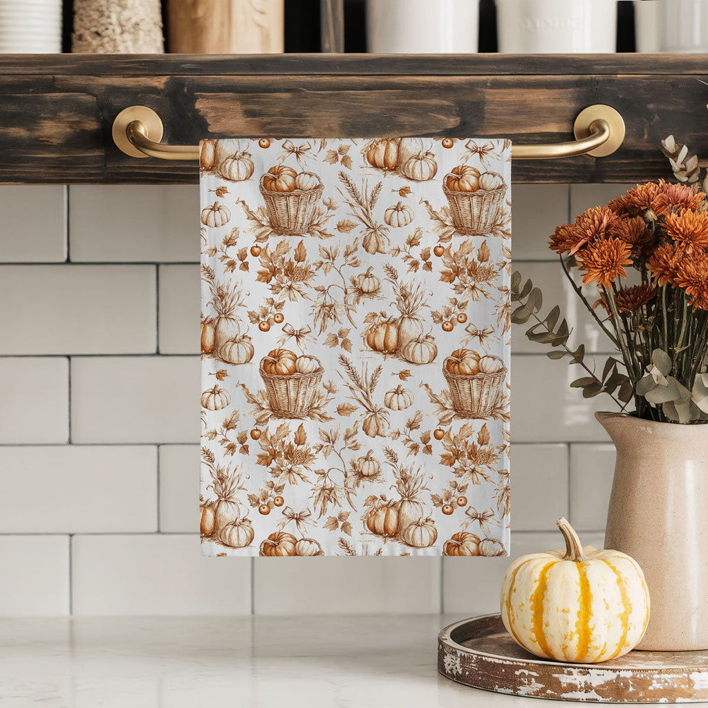 Classic Pumpkin Flour Sack Kitchen Towel