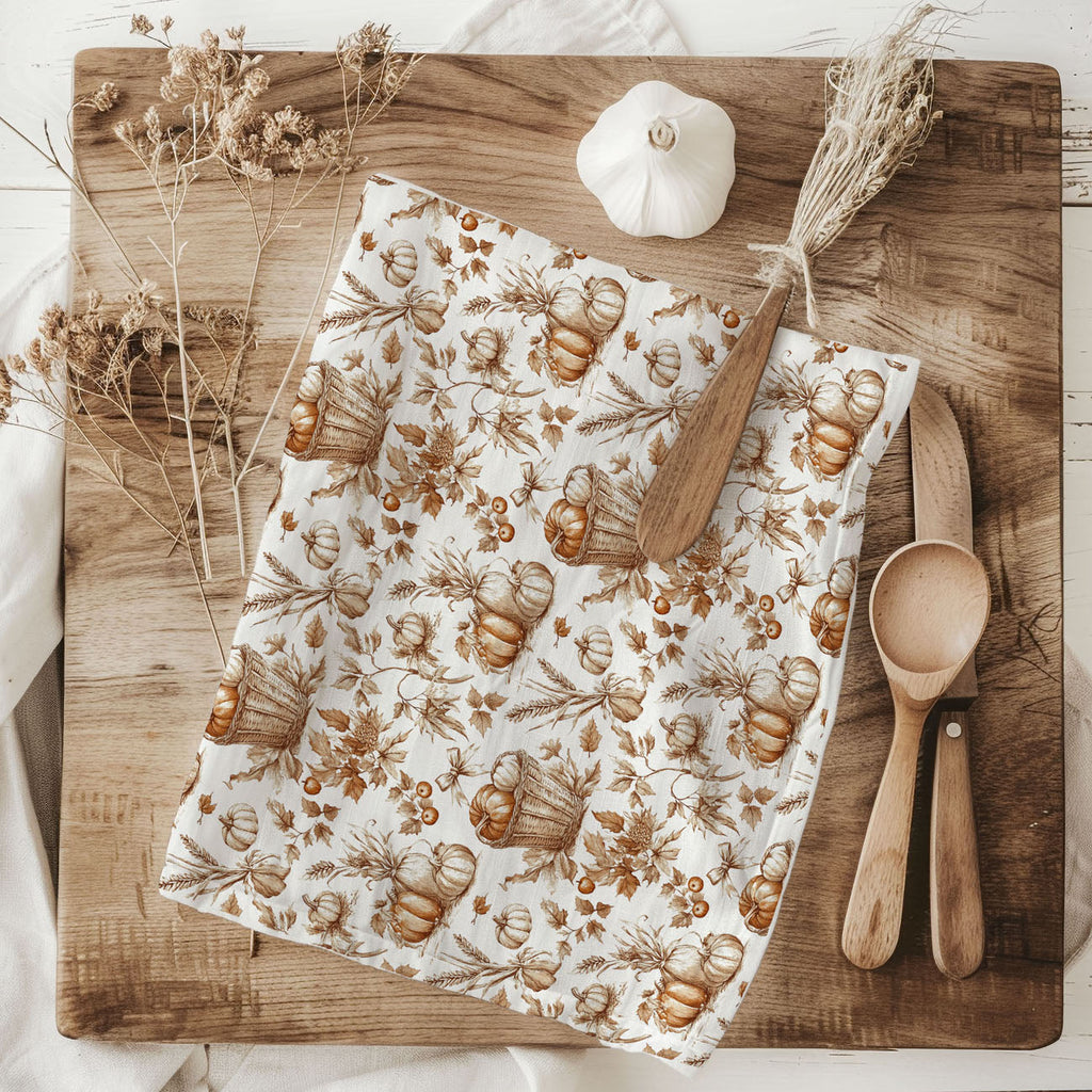 Classic Pumpkin Flour Sack Kitchen Towel