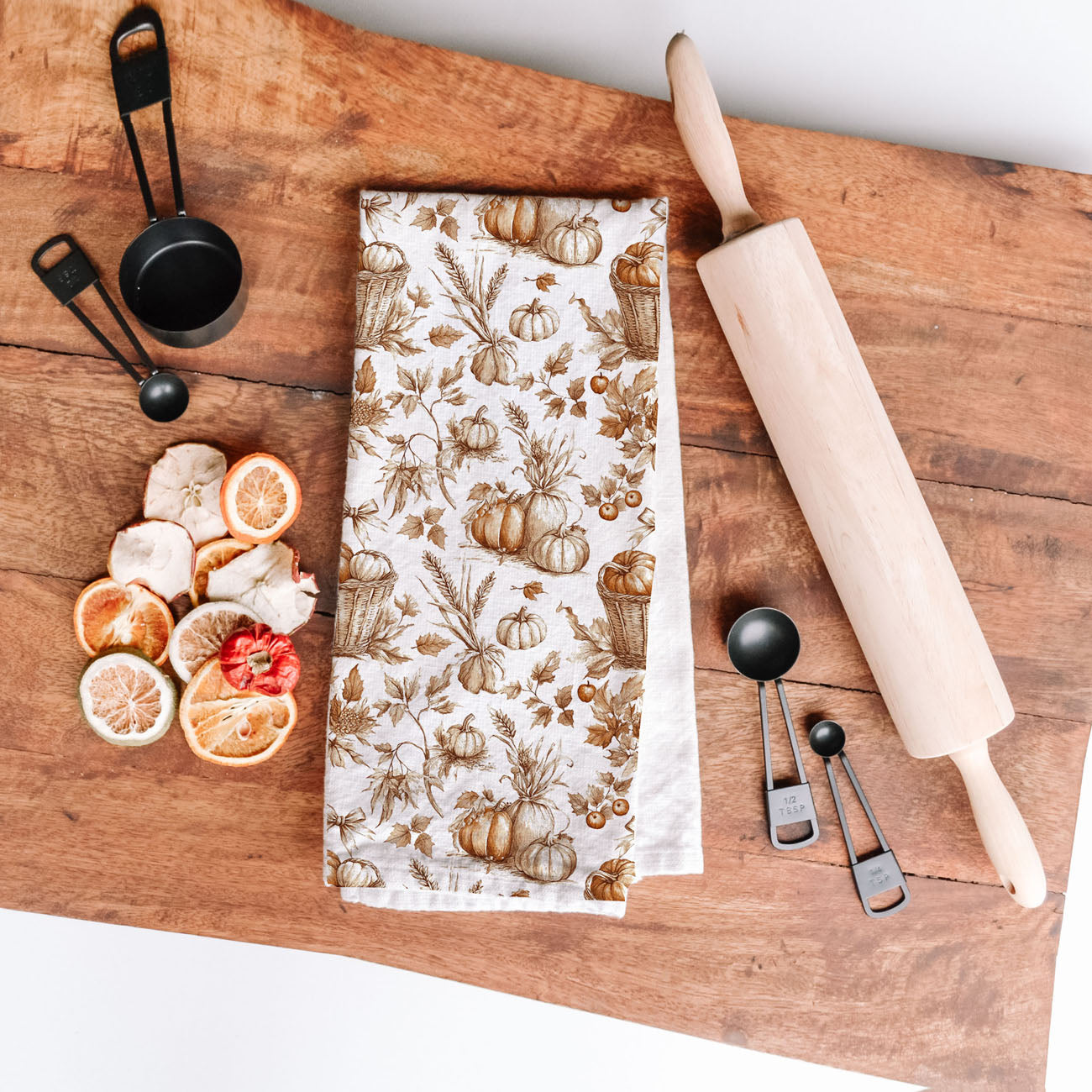 Classic Pumpkin Flour Sack Kitchen Towel