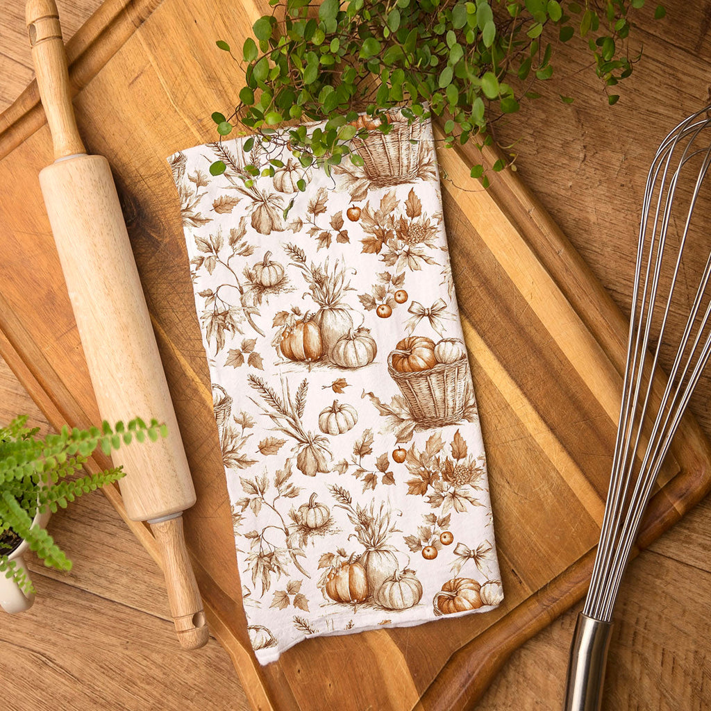 Classic Pumpkin Flour Sack Kitchen Towel