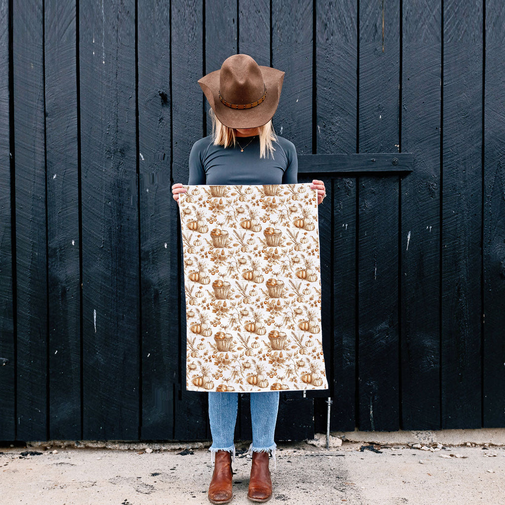 Classic Pumpkin Flour Sack Kitchen Towel