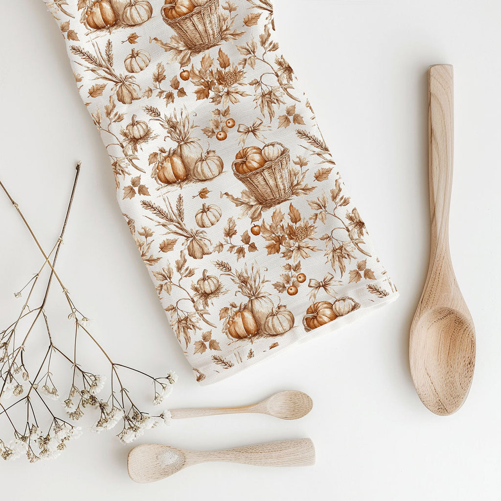 Classic Pumpkin Flour Sack Kitchen Towel
