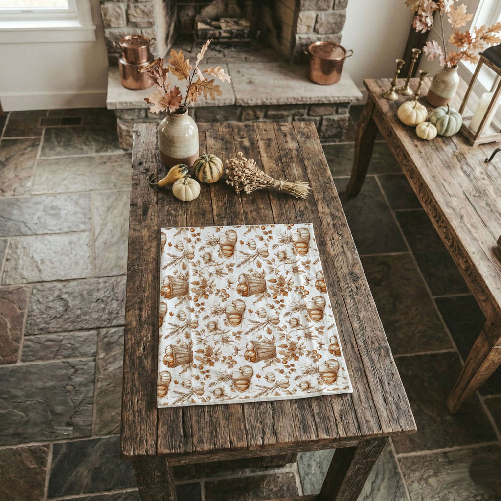 Classic Pumpkin Flour Sack Kitchen Towel