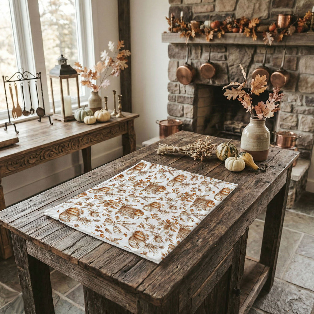 Classic Pumpkin Flour Sack Kitchen Towel