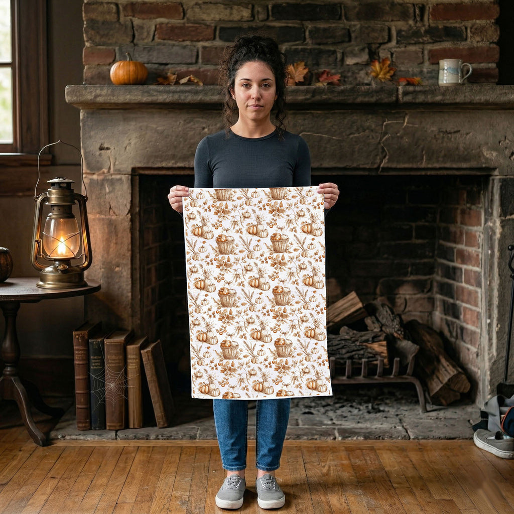 Classic Pumpkin Flour Sack Kitchen Towel