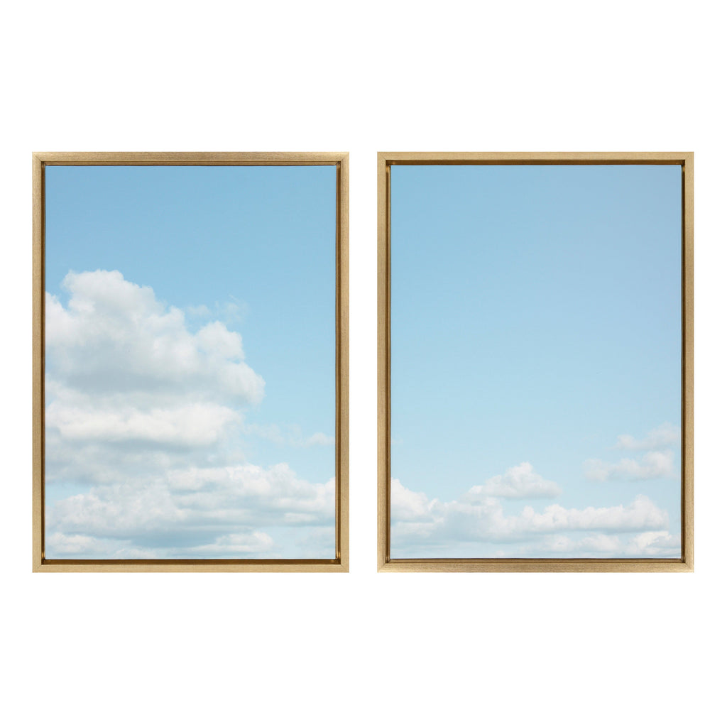 Sylvie Soft and Fluffy Clouds Framed Canvas by Stephanie Klatt