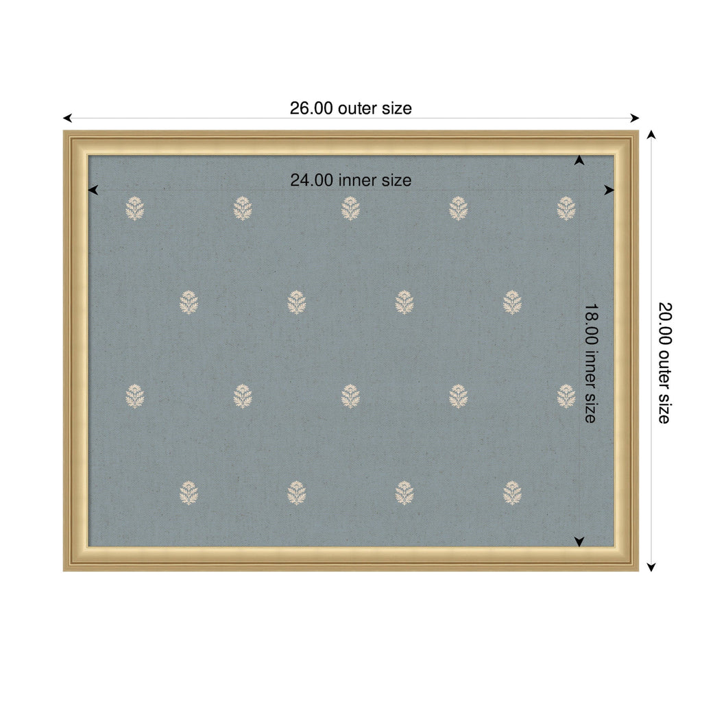 Pinboard Blue Botanical Block Print