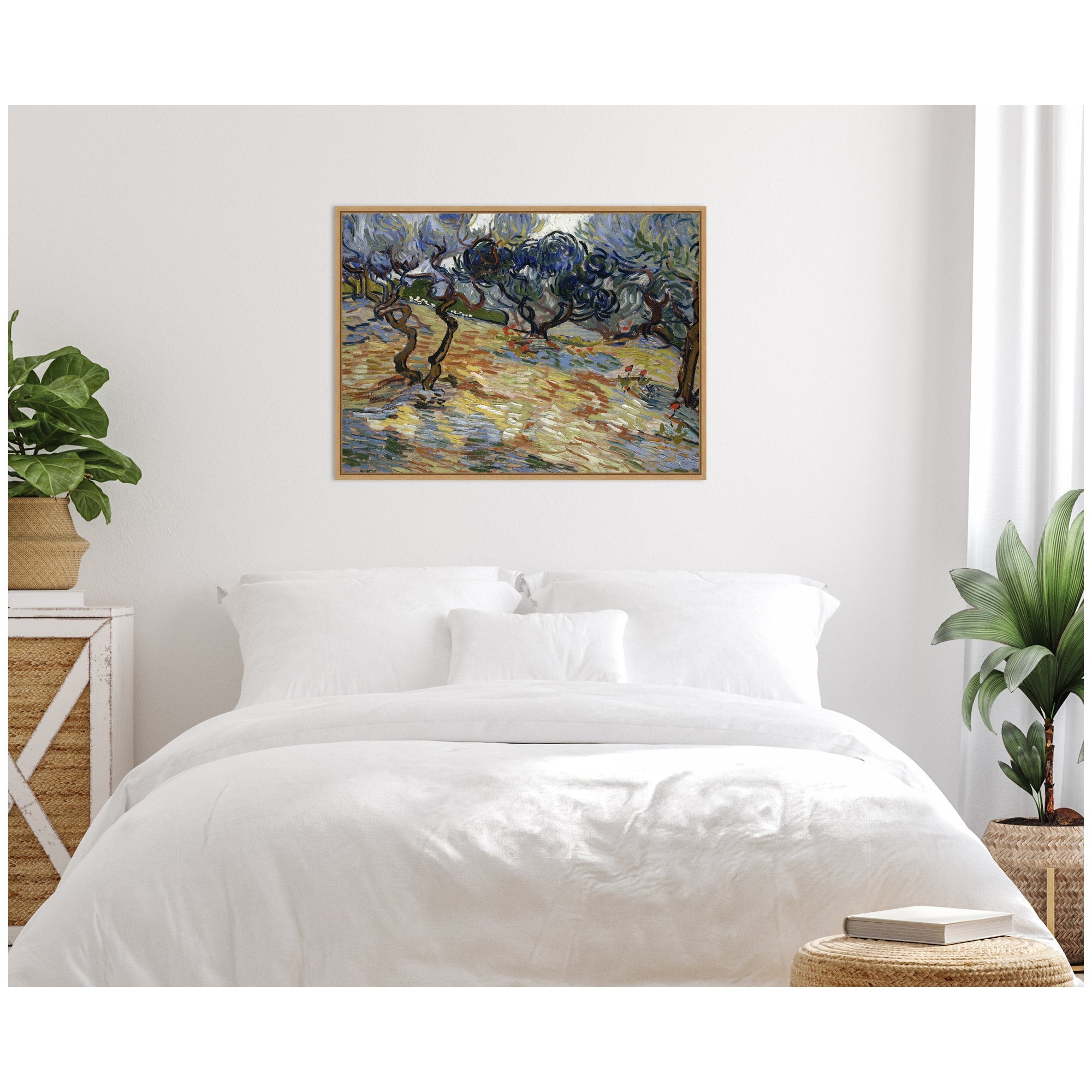 Olive Trees by Vincent van Gogh by Nostalgia Prints Framed Canvas Wall Art Print
