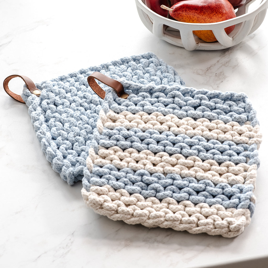Chunky Knit Cotton Pot Holder