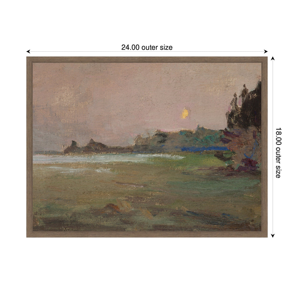Moonlite Evening Mist 1910 Jan Ciaglinski by Nostalgia Prints Framed Canvas Wall Art Print