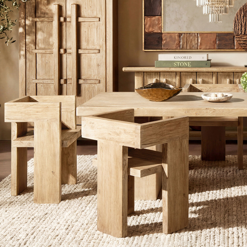 Avenel Sculptural Reclaimed Elm Accent Chair