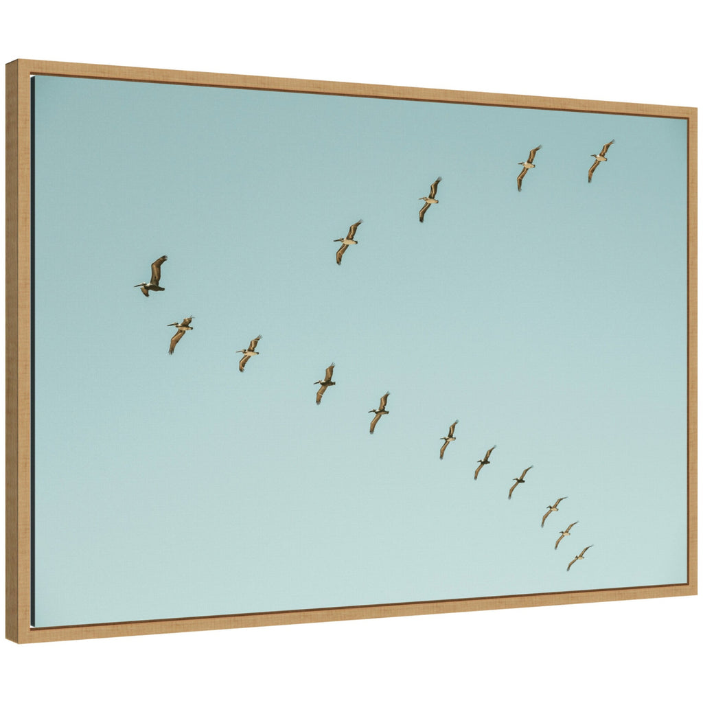 Sylvie Pelican Row #1 Framed Canvas by Alicia Bock