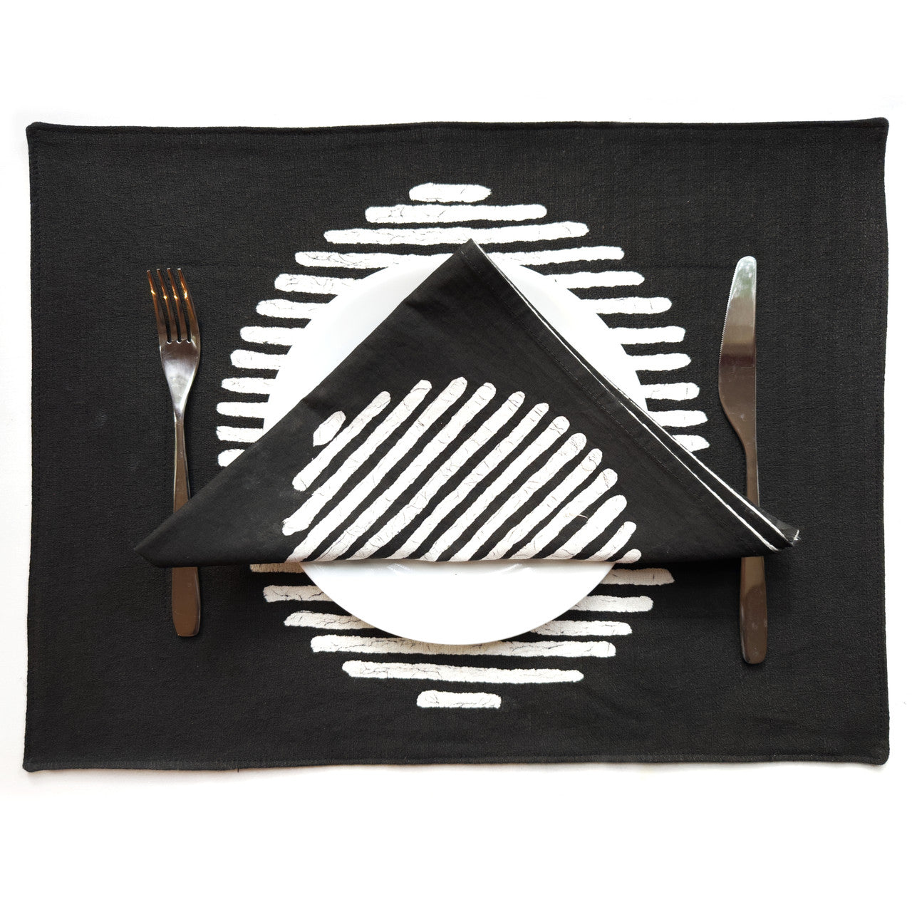 Mwedzi Black Placemats - Set of 2